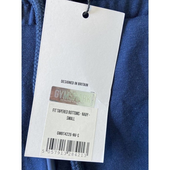 NWT Gymshark Fit Tapered Bottom Sweatpants Size Small Women's Navy - Picture 3 of 9
